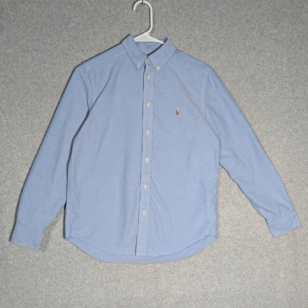 Ralph Lauren Oxford Shirt Boys Large Blue Preppy Ivy League School Uniform